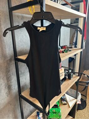 Open Edit Women's Black Sleeveless Shapewear Bodysuit NWT